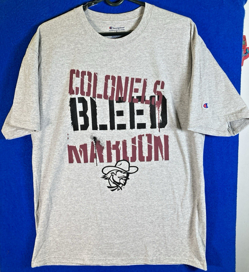 Champion Eastern Kentucky University EKU Colonels Bleed Maroon Shirt Men's Large